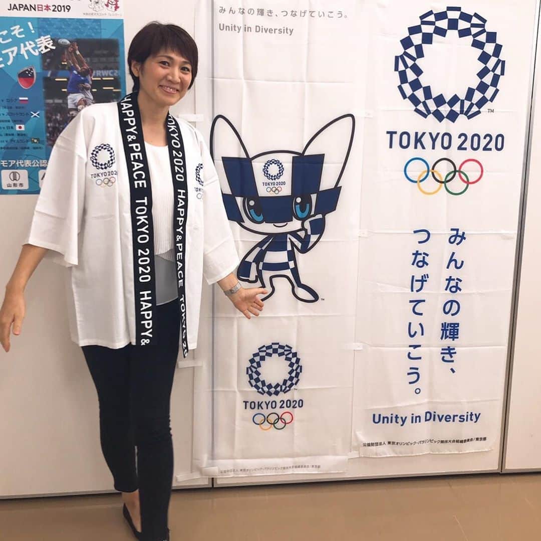 高橋みゆきのインスタグラム：「山形天童イオンモールでのイベントでした🎶人生初のテープカットやボッチャ体験、トークショーとたくさん楽しみました😁💕やはり地元はいいね❣️ #山形 #天童イオンモール #東京オリンピック #パラリンピック」