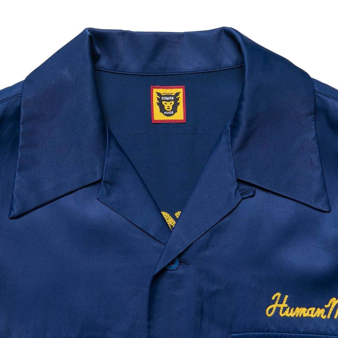 HUMAN MADEさんのインスタグラム写真 - (HUMAN MADEInstagram)「"LONG SLEEVE BOWLING SHIRT" now available in store and online. www.humanmade.jp  コットンレーヨン素材のボーリングシャツです。フロント、バックにはオリジナルグラフィックの刺繍が施されています。 Long sleeve cotton rayon bowling shirt. Both front and back are embroidered.」9月8日 9時40分 - humanmade