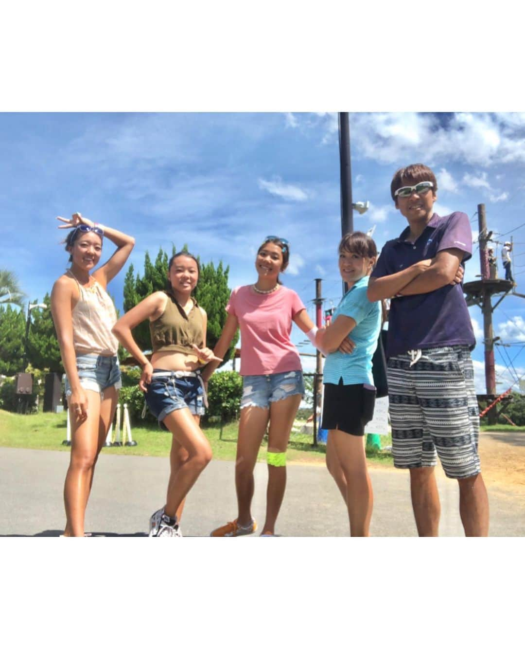 エイミー・コガさんのインスタグラム写真 - (エイミー・コガInstagram)「Family vacation at Nesta Resort Kobe🧡 #myinnersteveaoki #rockclimbing #wildbuggy #bunnies #flamingos」9月8日 10時43分 - eimango