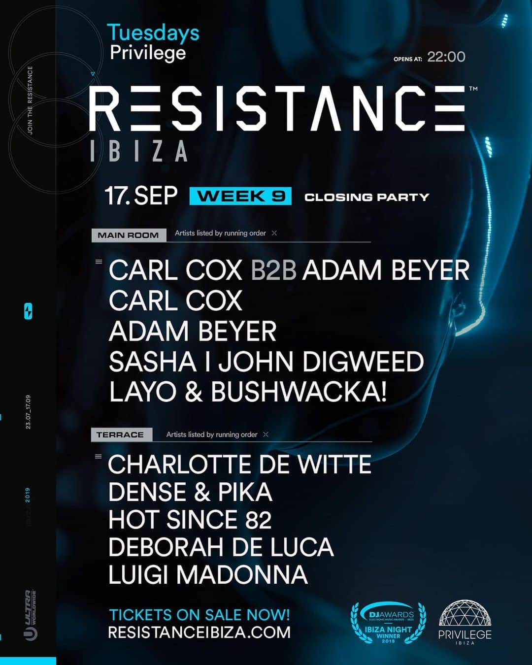 Ultra Music Festivalさんのインスタグラム写真 - (Ultra Music FestivalInstagram)「Next Tuesday, what has been another monumental season of @Resistance Ibiza comes to a close!  If you’re on the White Isle, don’t miss out on the biggest Closing Party of the summer...」9月9日 0時15分 - ultra