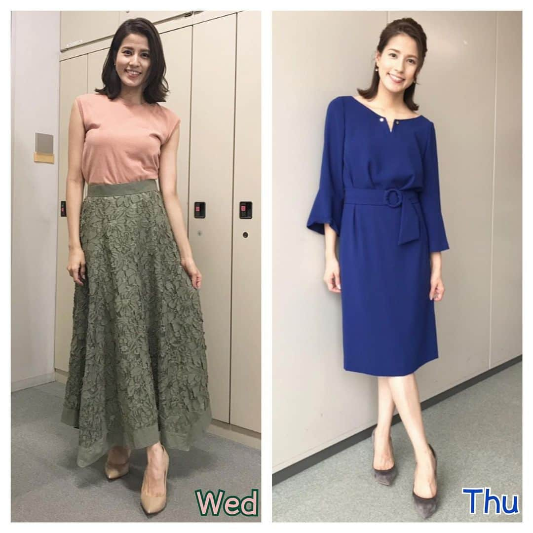 永島優美さんのインスタグラム写真 - (永島優美Instagram)「* 👗Weekly Coordinate（9/2-）👠 * 先週のめざまし衣装。 やっぱりこの青が好きです🐳♡ * - - - - - - - - - - - - - - - - - - - - - - - 👗#weeklyコーデ （Mon＆Tue ▶︎ Wed＆Thu ▶︎ Fri＆Sun） #coordinate #めざましテレビ #ジャンクスポーツ 今夜のジャンクは「女子バレーボールSP」🏐 お楽しみください✨」9月8日 16時16分 - yuumi_nagashima