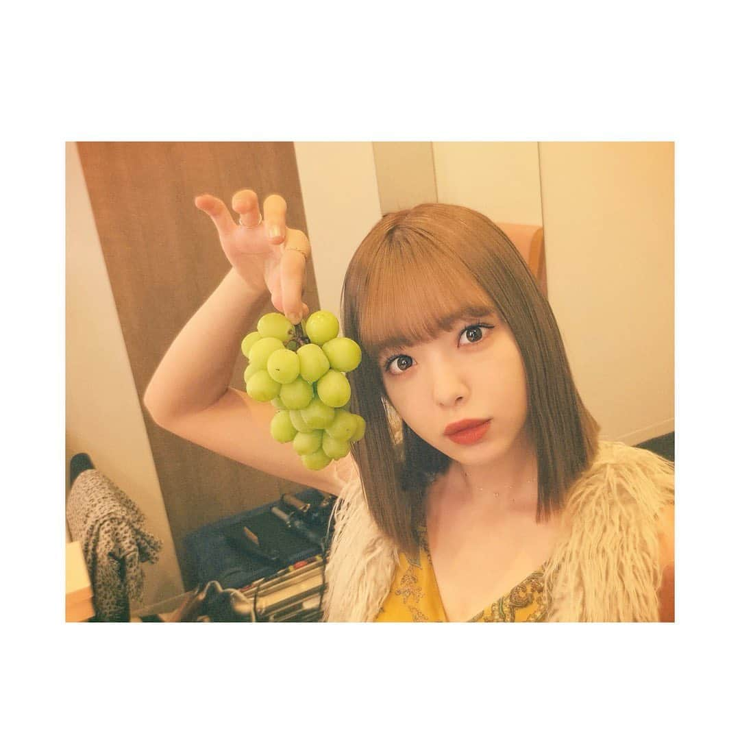 藤田ニコル（にこるん）さんのインスタグラム写真 - (藤田ニコル（にこるん）Instagram)「今日の☺︎ マスカットすき。  #最近はこの写真のアプリが多い #ゆらのから教えてもらった」9月8日 17時52分 - 2525nicole2