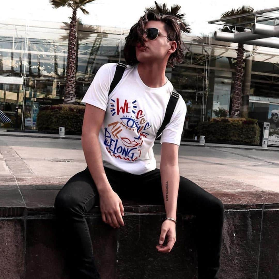 American Apparelさんのインスタグラム写真 - (American ApparelInstagram)「Make a statement like @yam.boy in the Unisex “We All Belong” Tee.」9月9日 3時00分 - americanapparel