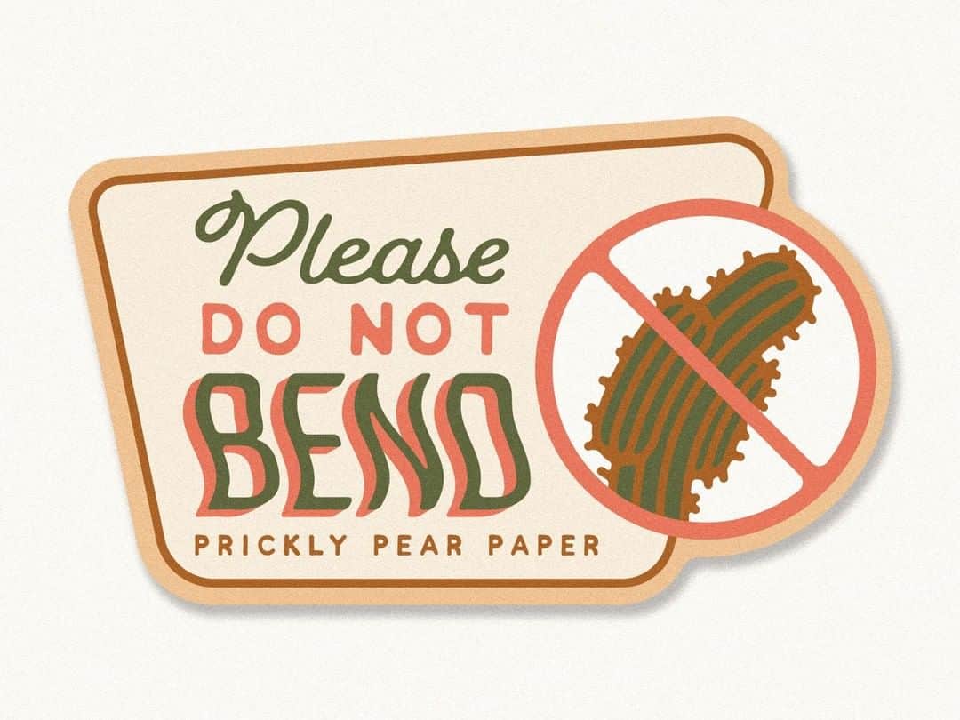 Dribbbleさんのインスタグラム写真 - (DribbbleInstagram)「Do Not Bend Label by @pricklypearpaper. Click the link in bio to follow this designer on Dribbble. ⠀ ⠀ #dribbble #dribbblers #design #illustration #lettering」9月9日 7時47分 - dribbble