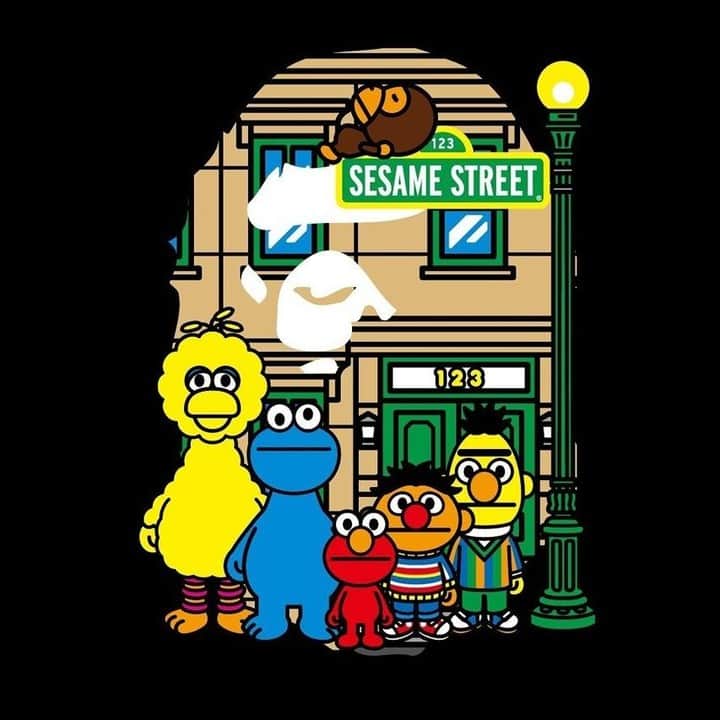 HYPEBEASTさんのインスタグラム写真 - (HYPEBEASTInstagram)「@hypebeaststyle: @bape_us now unveils its upcoming collaboration with the perennial children’s TV series, ‘Sesame Street.’ BAPE recently shared a graphic designed by MANKEY on Instagram to tease the collaboration. The visual portrays minimalist renditions of Elmo, Cookie Monster, Big Bird, Bert and Ernie standing in front of the unmissable two-story brownstone apartment building from the hit series. Stay tuned for details.⁠ Photo: BAPE」9月9日 8時00分 - hypebeast