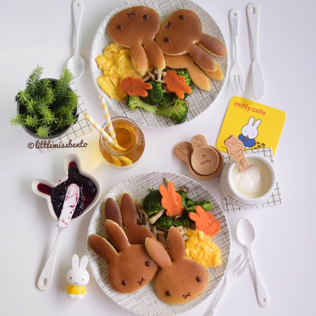 Little Miss Bento・Shirley シャリーさんのインスタグラム写真 - (Little Miss Bento・Shirley シャリーInstagram)「I joked to my hubby that Rabbit Festival is coming since it’s going to be mid autumn soon (jade 🐰) Haha so here is some Miffy pancake cuteness for you  #littlemissbento」9月9日 18時21分 - littlemissbento