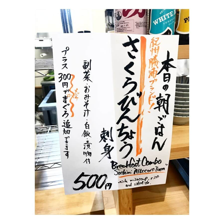 浜崎美保さんのインスタグラム写真 - (浜崎美保Instagram)「思い出の朝ごはん🍚☀️ ・ ・ スタッフのみなさんといただきまーす😊🙏🍚 ・ ・ ・ 港の市場でいただく朝ごはんは幸せなしあわせな一日のはじまりでした😌💕 ・ ・ ・ 目の前に広がる穏やかな海 気持ちのいい朝日 ・ ・ ・ とっっっっっっっっても美味しかった😌 ・ ・ ・ 人を笑顔にする勝浦の朝ごはん😊🍚 ・ ・ ・ 思い出すと涙がでちゃう😂 ・ ・ ・ 😌💕 ・ ・ ・ #和歌山 #わかやま和み暮らし #なんて素敵な和歌山なんでしょう #スカロケ  #スカロケ的和歌山旅 #スカロケ移住推進部 ・ #勝浦 #朝ごはん #市場ごはん #勝浦漁港 #にぎわい市場 #市場ごはんしげ #さくらびんちょう #メバチマグロ #マグロ #絶景 #旅 #wakayama #trip #travel」9月9日 14時18分 - mihohamasaki_japan