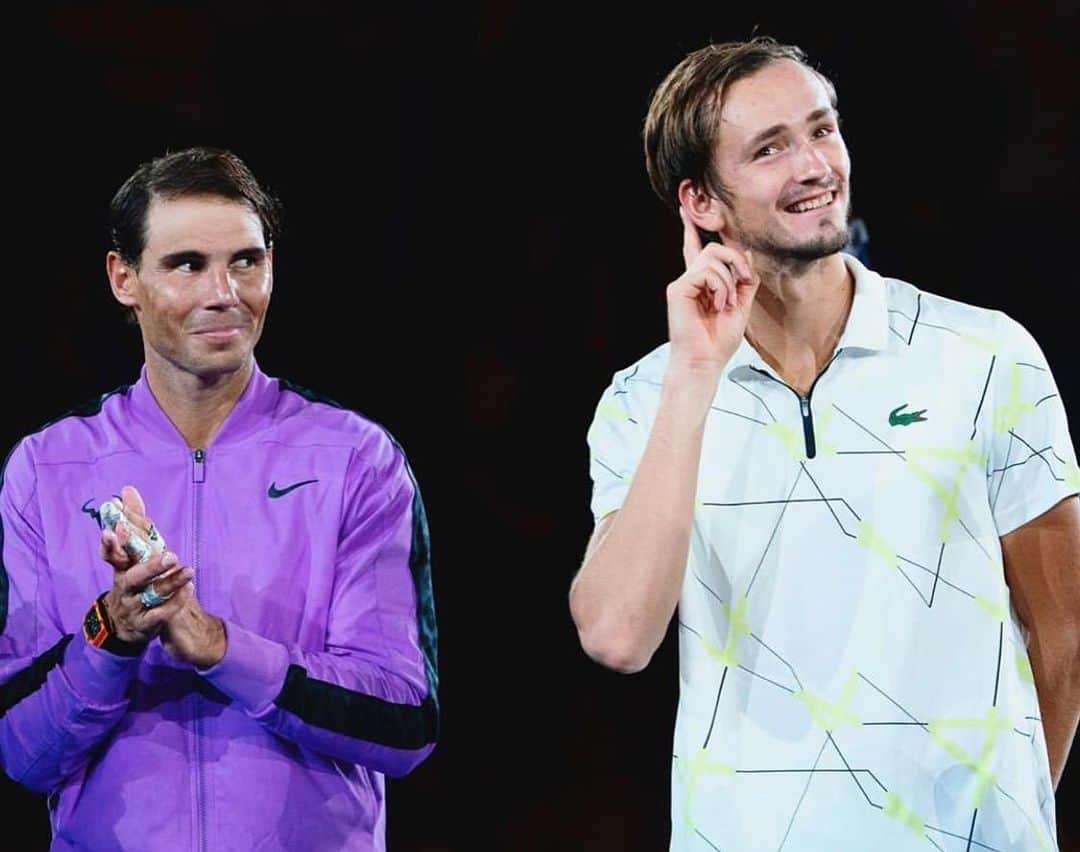 ダニール・メドベージェフのインスタグラム：「New York....I ❤️ you!!!! Congrats to @rafaelnadal he is an amazing champion. For me...these two weeks have been crazy, exciting, and humbling!  But I love your energy and can’t wait to be back next year! @usopen // Нью - Йорк .... ❤️!!! Поздравляю Рафу с победой , он невероятный спортсмен и чемпион. Для меня эти две недели были самыми эмоциональными за всю мою жизнь! Но спасибо за энергию, которую вы мне дали. До следующего года! @usopen」