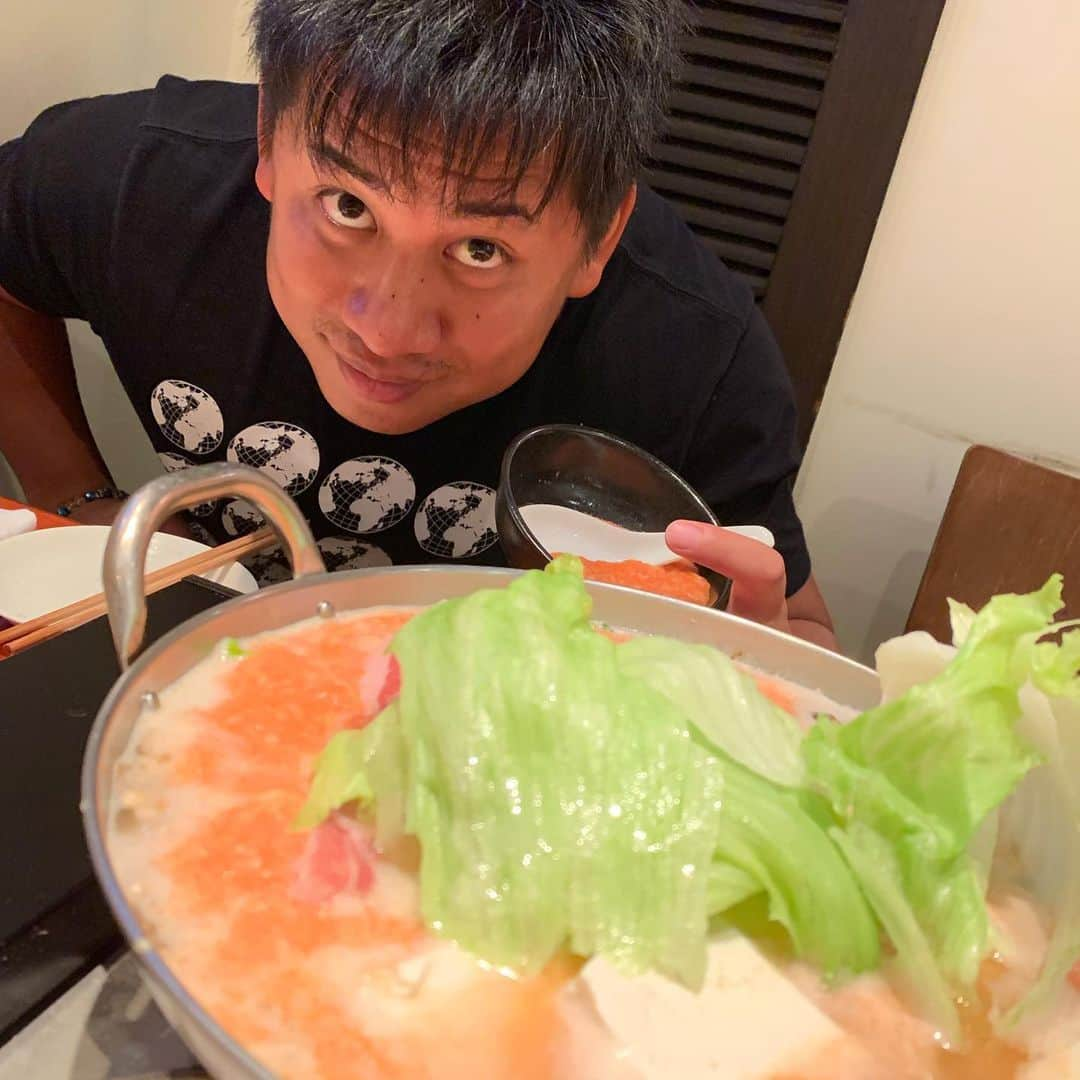 戸根千明さんのインスタグラム写真 - (戸根千明Instagram)「今日の晩御飯は六本木にあるちょめ吉に行きました！ 明太とろろ鍋はめっちゃ絶品！！ 一度食べたら病みつきです 皆さんも是非食べてみてください！ #ちょめ吉#鍋#ひたすらうまい#ビールと合う#六本木#今日は熱帯夜」9月9日 21時27分 - aparente_49