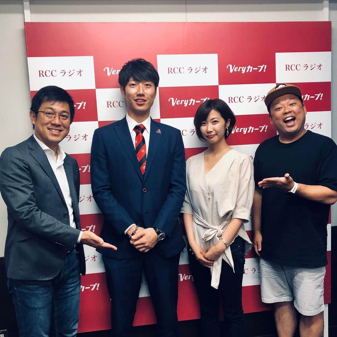 のインスタグラム：「ラジオ出演。 チームの紹介にシーズンの総括、今後の企画提案など短い時間でしたがいろいろ話させてもらいました。  企画実現させたい(^^) #それ聴け #スポコラファイブ」