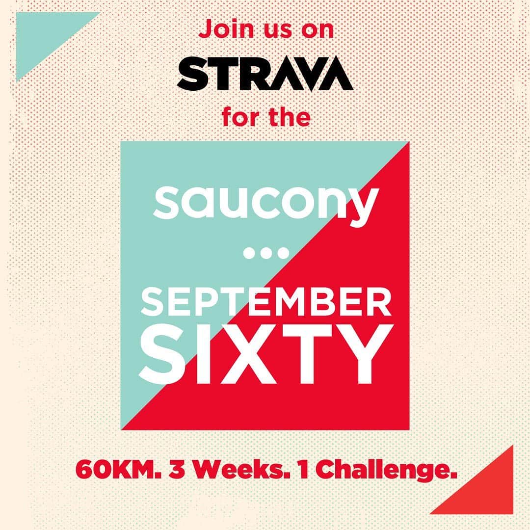 サッカニーさんのインスタグラム写真 - (サッカニーInstagram)「Do you have big training goals? So do we. ⁣⁣ ⁣⁣ Join us on @strava for the September Sixty. 60 KM. 3 Weeks. Endless ways to crush your goal.⁣ ⁣ Link in Bio⁣⁣ ⁣ #RunForGood #SeptemberSixty」9月9日 23時50分 - saucony