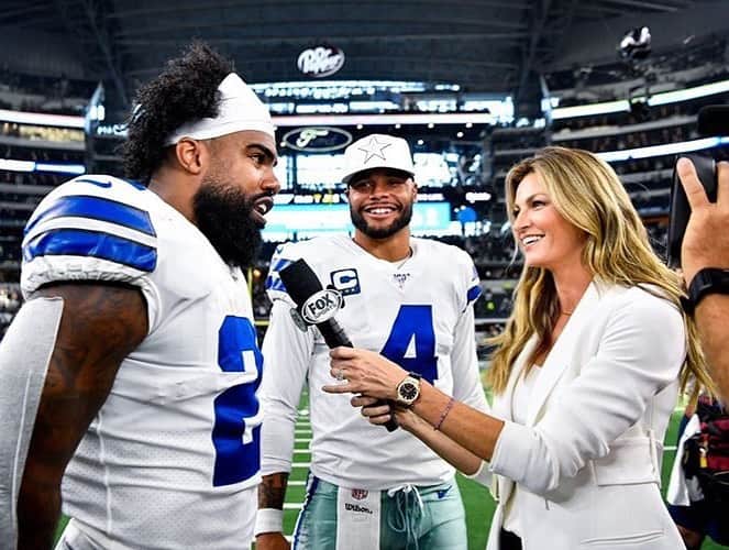 のインスタグラム：「Week 1 @dallascowboys @_4dak @ezekielelliott 📷: @42ndwitness 👗: @vtrilling @nflonfox #nfl #cowboys #dak #zeke」