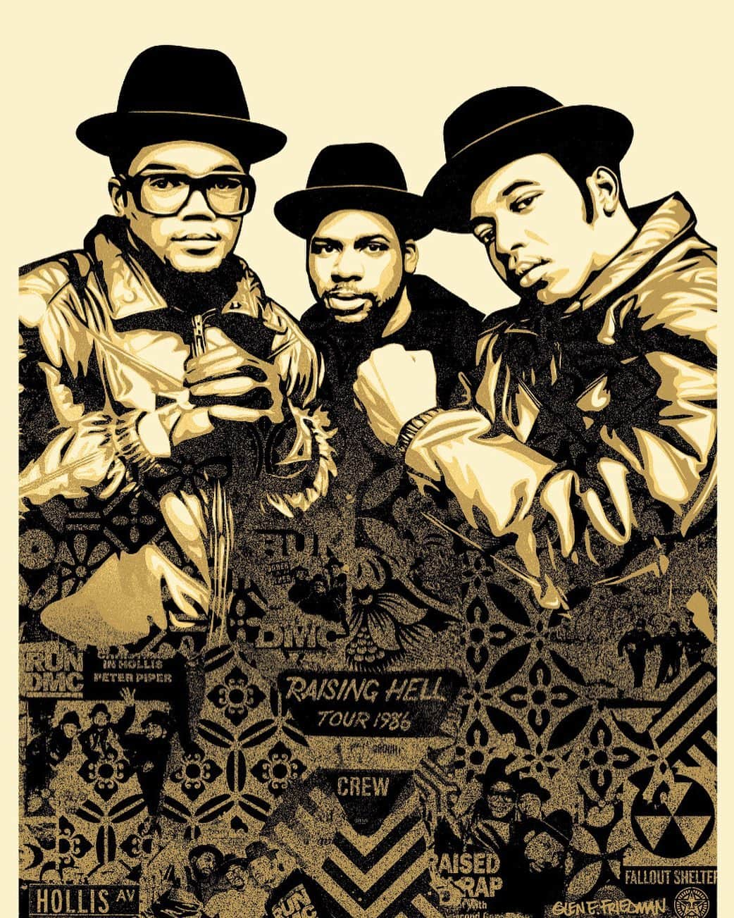 ジョゼフ・シモンズさんのインスタグラム写真 - (ジョゼフ・シモンズInstagram)「Dope collaboration art print with RUN DMC / artist Shepard Fairey @ObeyGiant / photographer Glen E. Friedman @glenefriedman. More details soon come #Jmjforever」9月10日 1時05分 - revwon