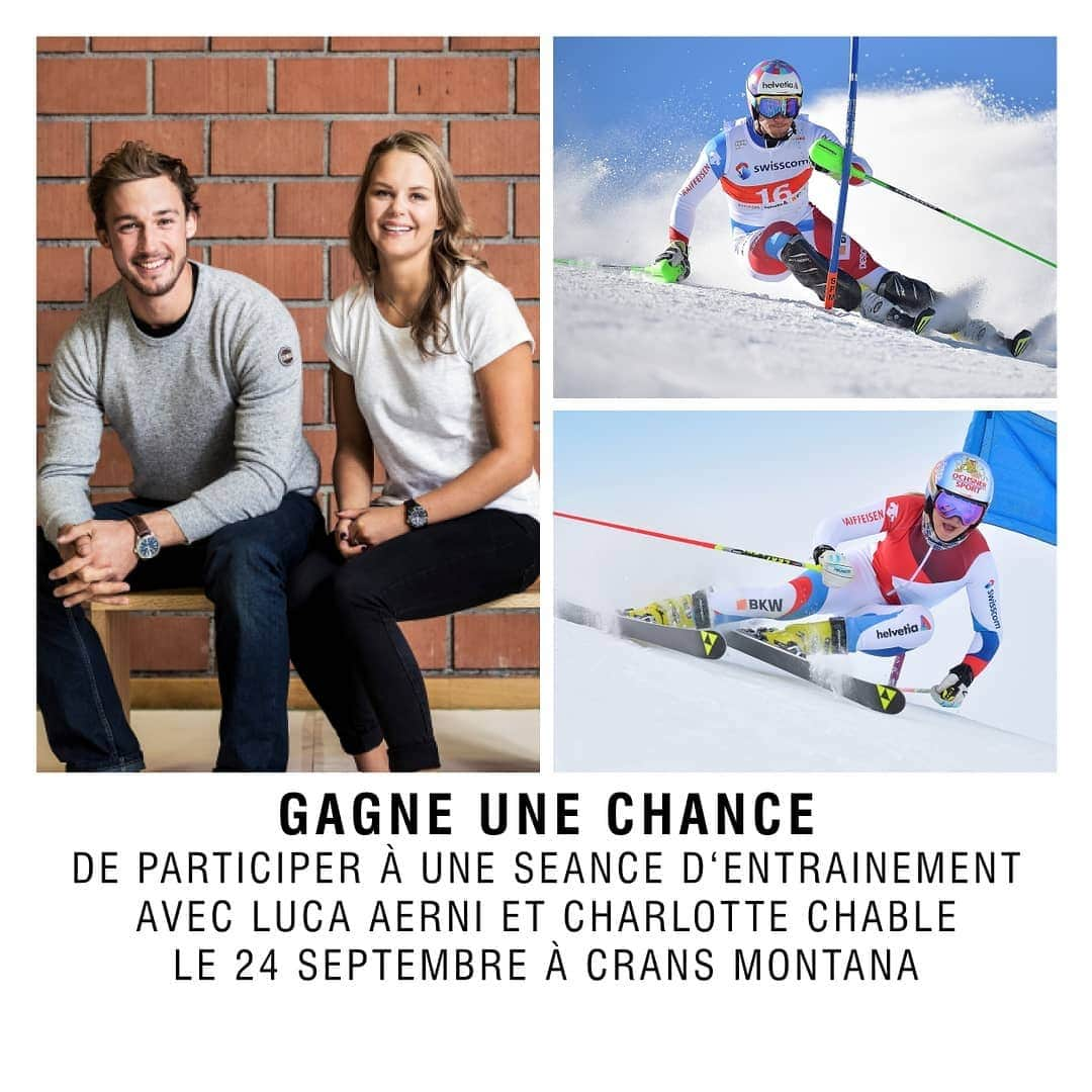 アルピナさんのインスタグラム写真 - (アルピナInstagram)「Essaye de suivre nos ambassadeurs @charlottechable et @lucaaerni lors d’une séance d’entrainement physique en salle de sport à Crans Montana le  24 septembre 2019. Pour gagner : 1-Suis @alpinawatches 2-Like cette photo 3- Tag un(e) amie avec qui tu viendrais à notre entrainement  Les gagnant seront notifiés le 19 septembre 2019. Bonne chance avec @alpinawatches」9月10日 1時15分 - alpinawatches