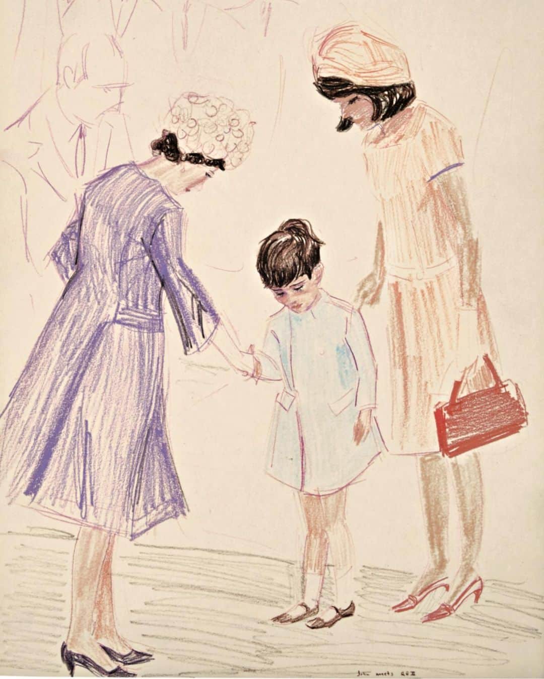 サザビーズさんのインスタグラム写真 - (サザビーズInstagram)「Executed in 1999, ‘John Kennedy Jr. Meets Queen Elizabeth II’ is a captivating example of Elizabeth Peyton’s depictions of celebrities. Although a number of Peyton’s works are done directly from life, the artist takes advantage of wide-ranging source material such as film stills, print media photographs, and iconic artworks. In the present work on paper, Peyton captures the moment that a young John F. Kennedy Jr. - alongside his mother, Jacqueline Kennedy Onassis - met Queen Elizabeth II, during the inauguration of Britain’s Kennedy Memorial at Runnymede in May 1965. Visit 1334 York Avenue beginning Friday, 20 September to view this colorful drawing alongside other highlights from our Contemporary Curated auction on 26 September in #NYC. #SothebysContemporary #ElizabethPeyton #JFKJr #JackieO #QueenElizabeth」9月10日 1時39分 - sothebys