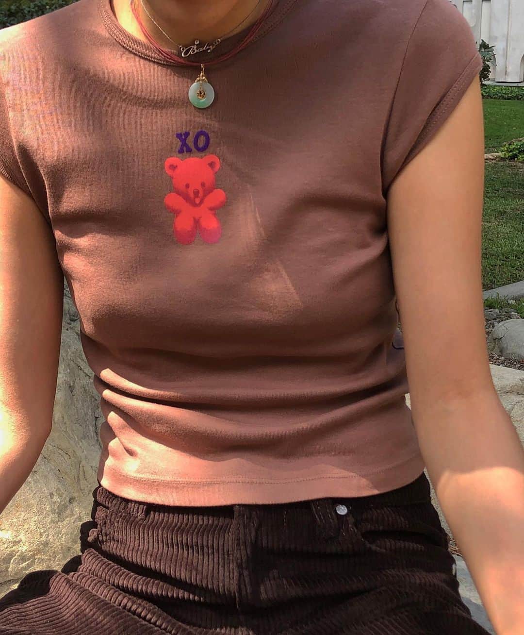 UNIFのインスタグラム：「♪─── XᎾ ℬear ★彡 baby tee .｡oO ℬoba pant」