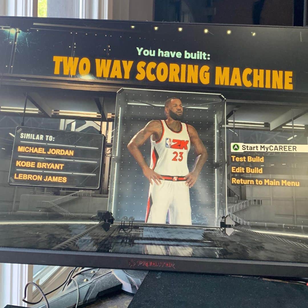 ゲームのインスタグラム：「@ronnie2k Took me 3 days of studying this game, the archetypes, doing the math on arm length, weight & height to finally create my Demi-God & let’s just say, he’s a fuckin problem !!!!!!! Oh’ & thanks for the patch, I’ll let the community know you guys are working overtime to get the game running smoother than a baby’s ass 🙌🏾🙌🏾🙌🏾🙌🏾🙌🏾 #Fix2K20 is now leaning on #2K20Fixed 🙏🏾 [ALL GAMERS DOWNLOAD @caffeine app now to watch me stream LIVE tonite !!!!]」