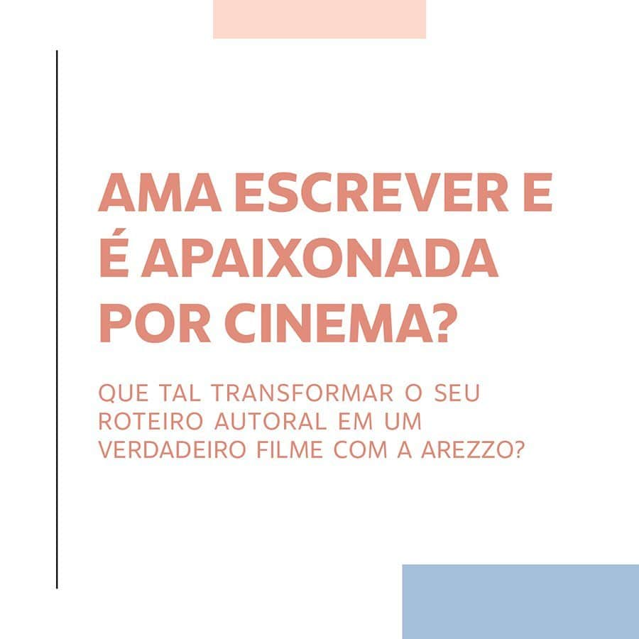 Arezzoさんのインスタグラム写真 - (ArezzoInstagram)「Ama escrever e é apaixonada por cinema? Que tal transformar seu roteiro em um verdadeiro filme com a Arezzo? Para participar é simples: - Acesse o link na bio; - Inscreva seu roteiro seguindo o tema "O protagonismo feminino no dia a dia", inspirado na sua forma de ver a sororidade, seja com amigas ou vivências cotidianas;  Serão selecionadas cinco roteiristas e as vencedoras do Concurso receberão mentoria da @suzipires, via Instituto Dona de Si, durante o perído de uma semana na cidade do Rio de Janeiro para qualificar a aprimorar os roteiros que serão a nova campanha da Arezzo! Inscreva-se e compartilhe com as amigas roteiristas. Vamos juntas! É o alto verão do protagonismo feminino! #ArezzoJuntas *inscrições válidas até 20/09. *regulamento completo no site.」9月10日 7時00分 - arezzo