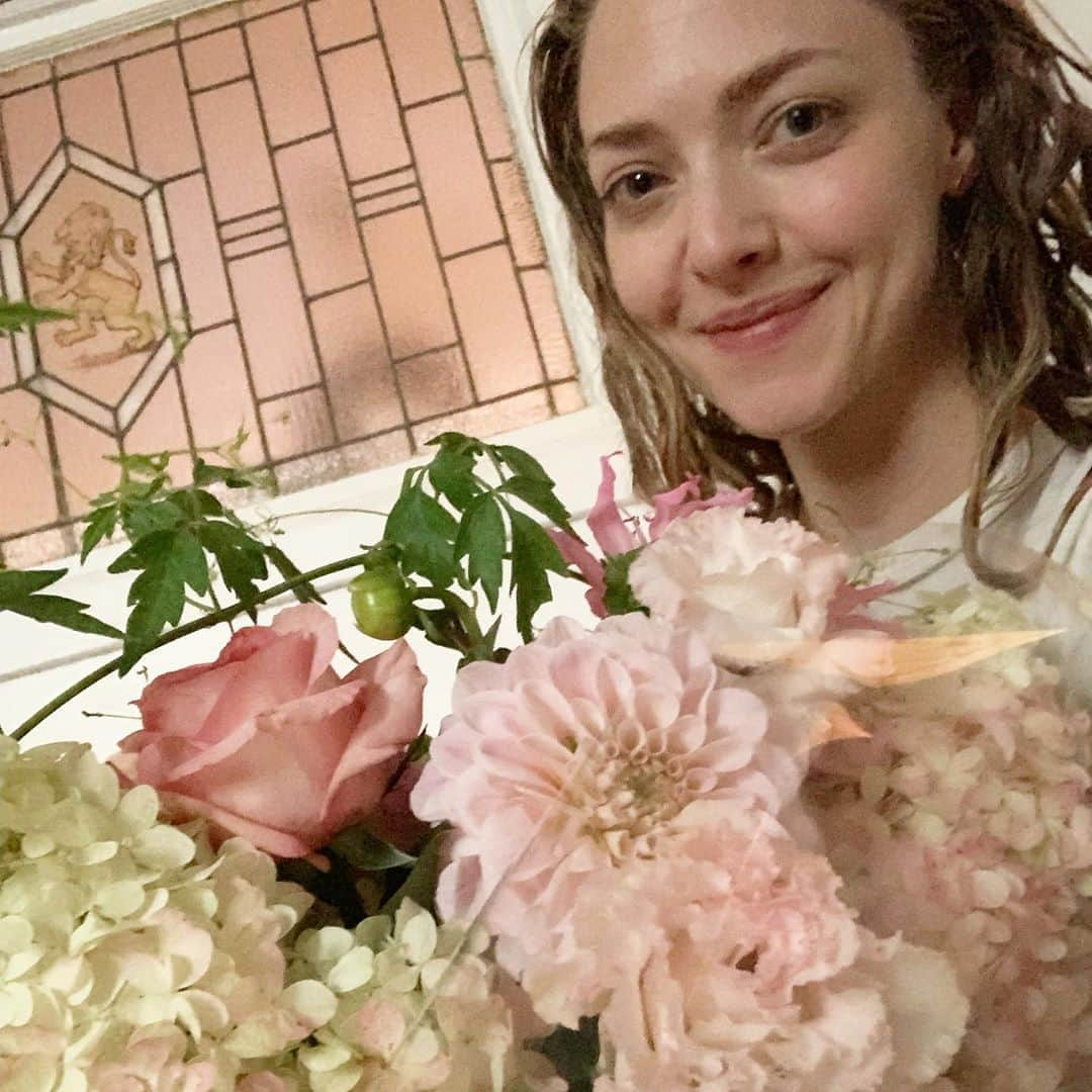 アマンダ・サイフリッドさんのインスタグラム写真 - (アマンダ・サイフリッドInstagram)「Thank you for believing in us, @trudiestyler, Celine and #Mavenpictures (and for this beautiful bundle 💐). Happy first day to @amy_koppelman, Mike and the fierce team behind Julie’s and Pinky’s journey. It’s on! ❤️🧸🛒🎬⭐️🐢」9月10日 7時27分 - mingey