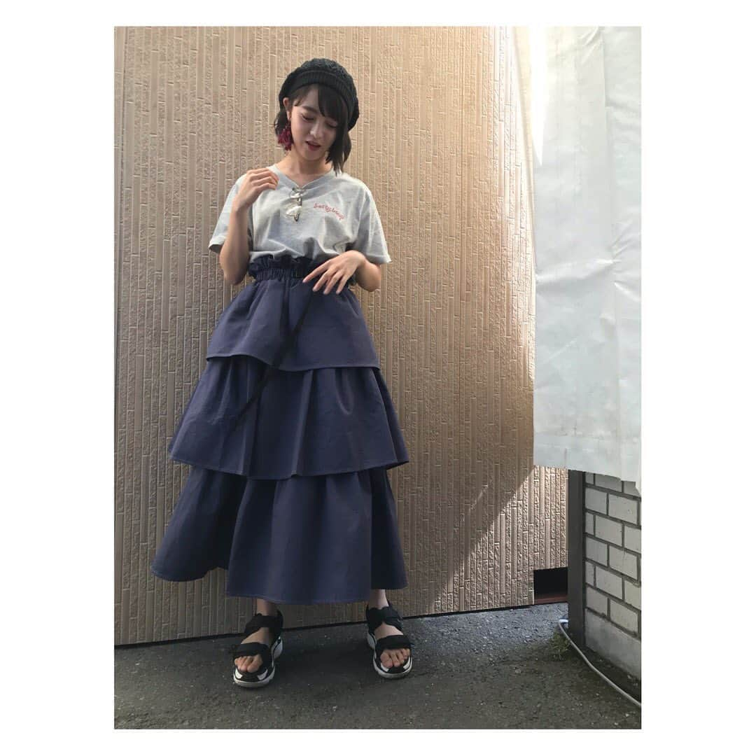 田中皓子さんのインスタグラム写真 - (田中皓子Instagram)「. このスカート一目惚れですわぁ💭 落ち着いた色合いでまとめてみたよ。 5枚目にタグ付けしてりゅゅ . #ootd #ootdfashion #fashion #dailylook #spinns #gu #服 #私服 #STU48 #田中皓子」9月10日 23時10分 - kouko_0616