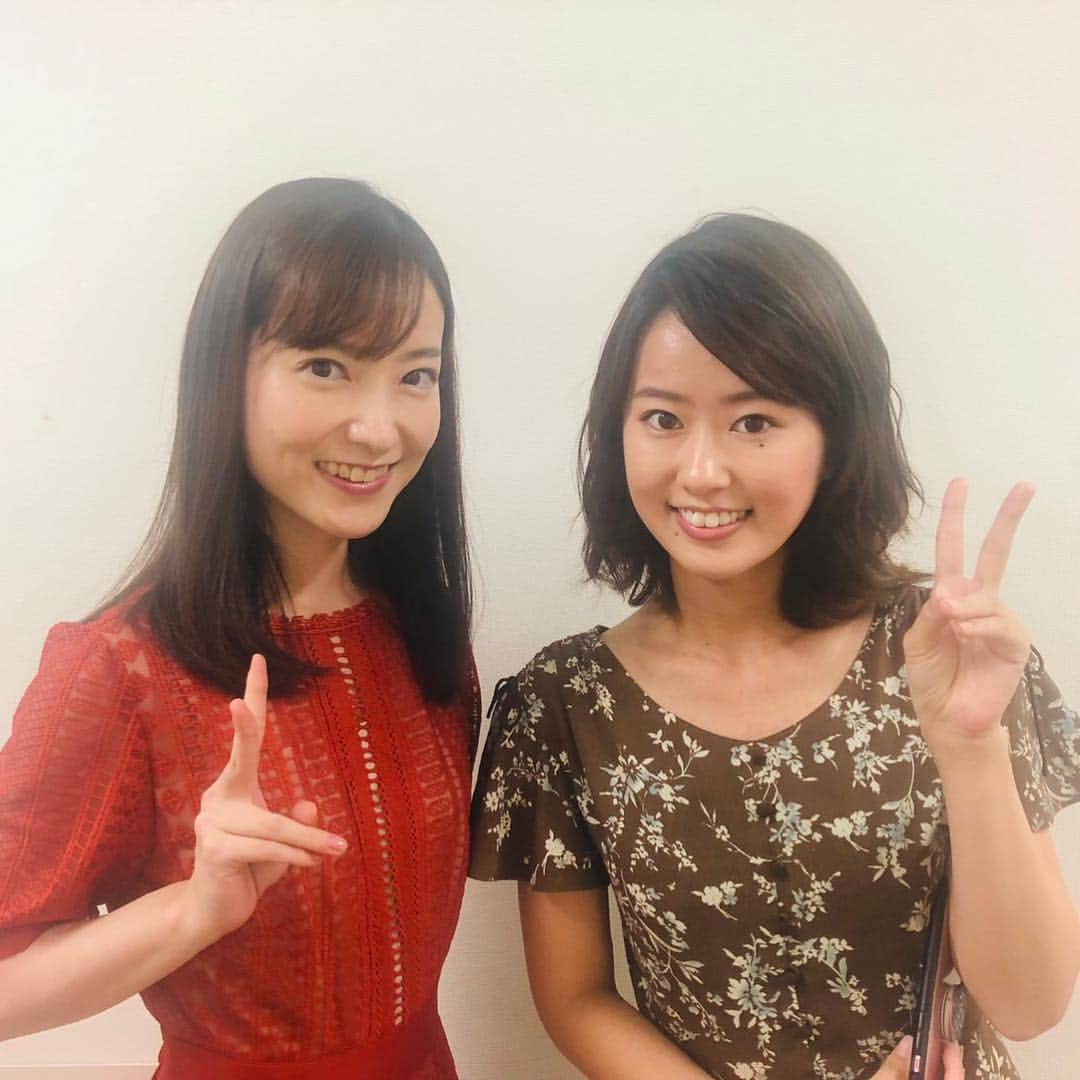 天明麻衣子さんのインスタグラム写真 - (天明麻衣子Instagram)「収録後に松本有紗ちゃんと✨ 2人してちょっぴり秋色？な装いです^ - ^ #まだ暑いけど #気分は秋 #東大女子 #収録楽しかった」9月10日 17時59分 - maiko_temmei