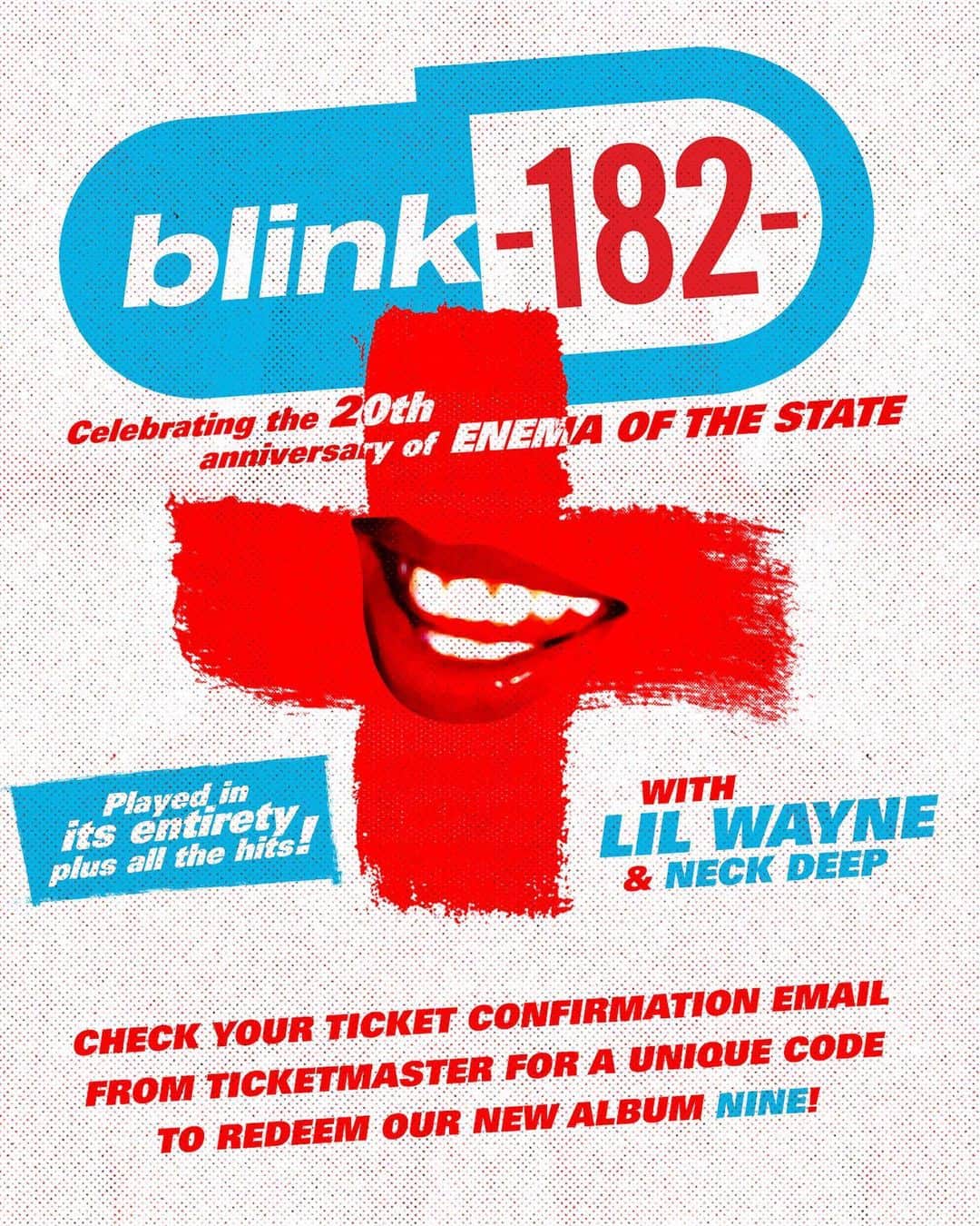 blink-182さんのインスタグラム写真 - (blink-182Instagram)「🚨NINE ALBUM REDEMPTIONS 🚨 If you came to one of our shows this summer, dig back into your TicketMaster confirmation email for a unique code to redeem our new album NINE when it comes out Sept 20th! Detroit let’s do this! Swipe to see tonight’s poster by @sorrysorrytown.」9月11日 7時18分 - blink182