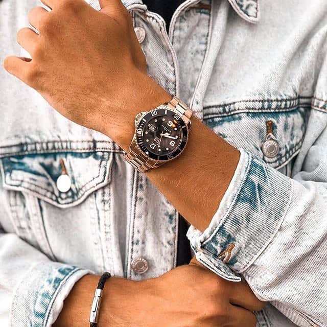 のインスタグラム：「Sometimes you win & sometimes you learn ⚡️Thank you @jake_grangett 🤩 #icewatch #changeyoucan #icesteel #men #style #watch #jeans #steel #classy #rosegold #details」