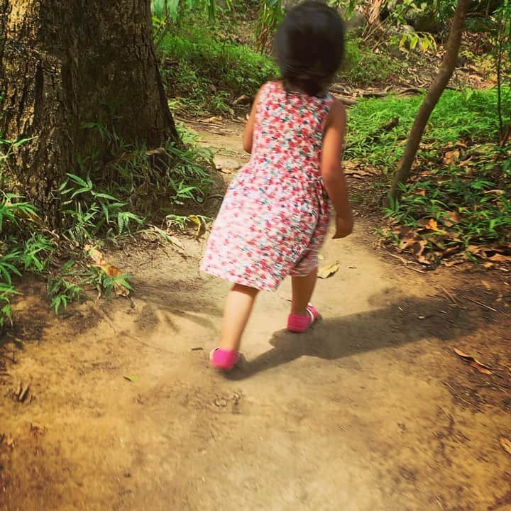 のインスタグラム：「イアオヴァレーの水の中で たっぷり遊んだ後、 まるで妖精のように 歌い踊りながら歩く娘。  part2  不思議な動き。 子どもは本当に素直。 そして、自然。  #maui #マウイ #liveontheearth #地球に寄り添った暮らし方 #childcare #育児  #3yearsold #mauinokaoi  #Hawaii #aloha #iaovalley #iao #fairy #healtheearth #healmyself  #ナチュラルビューティスタイリスト #ツタエルヒト。」