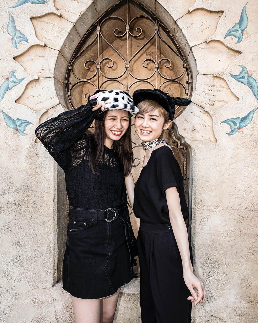青島妃菜さんのインスタグラム写真 青島妃菜instagram 東京ディズニーシーでブラックコーデ みんなで合わせてみたよー ディズニーハロウィーンでファッションにまよったら ブラックコーデがオススメ ディズニーハロウィーン 東京ディズニーシー