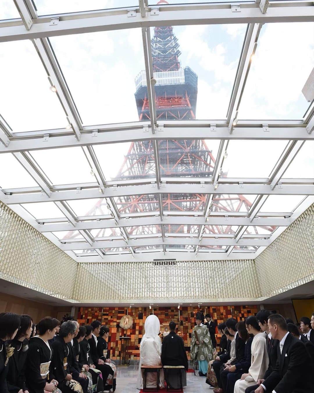 東京タワーの麓の結婚式のグルメインスタ