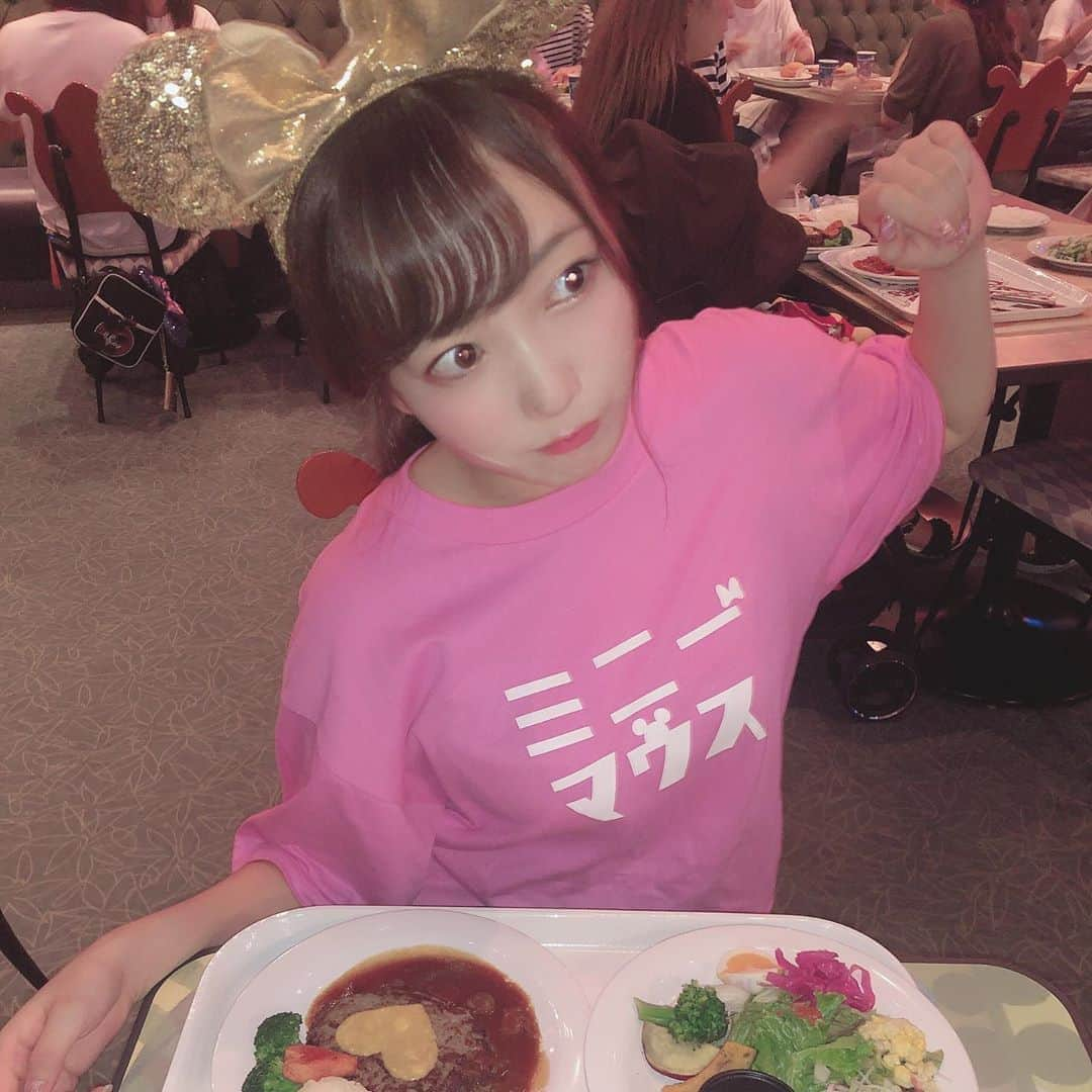 京佳さんのインスタグラム写真 - (京佳Instagram)「ミニーマウスになれてたかしら。。♡ #tokyodisneyland  #ミニーコーデ  #ootd #ご飯 #ハンバーグ」9月11日 11時54分 - kyouka_1202