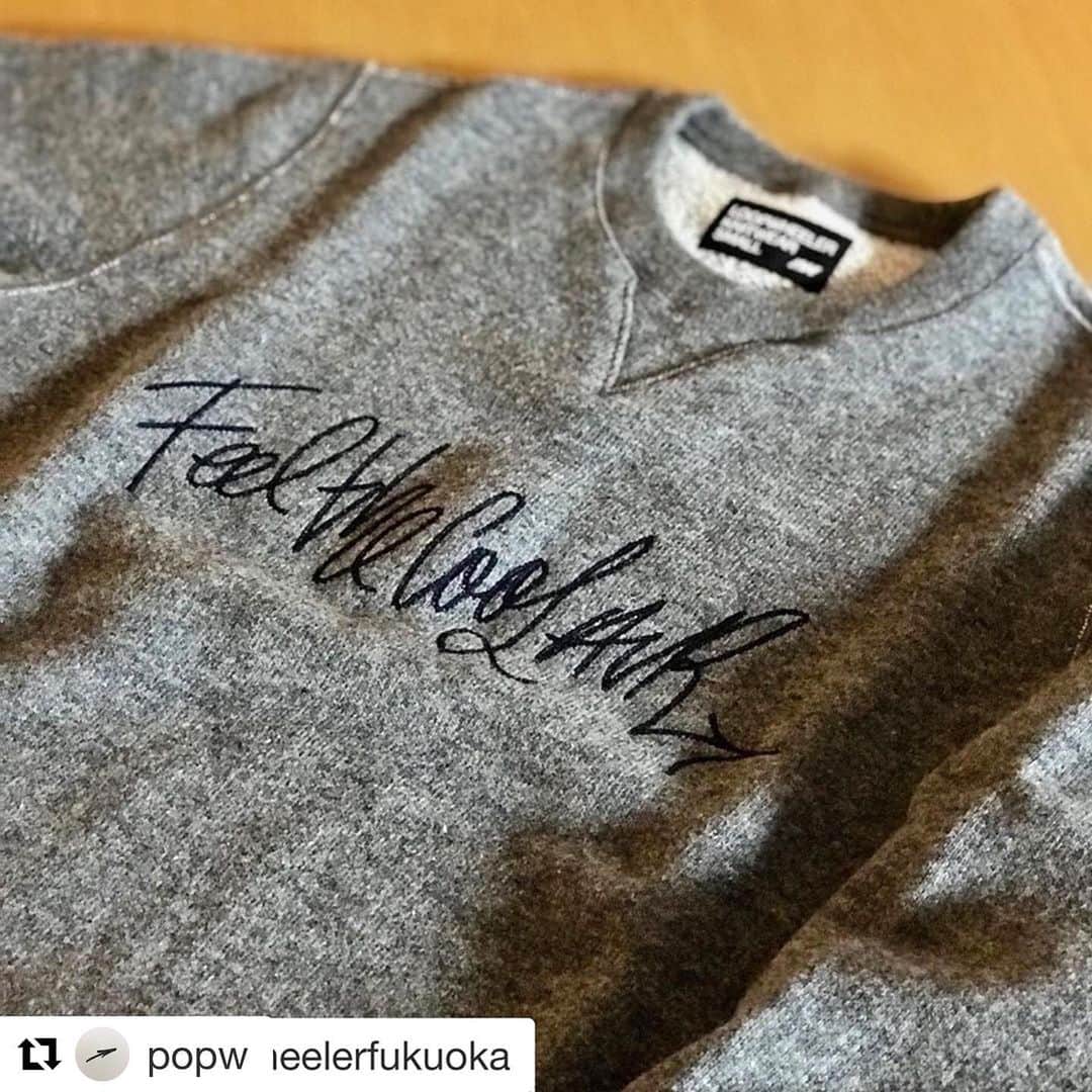 のインスタグラム：「#Repost @popw with @get_repost ・・・ むちゃぶり😊👌👍 . このウールに刺繍は、ぼくのリクエスト、むちゃぶりから出来ました。とても素敵に仕上がってます。ぜひ触って袖通して連れて帰ってください。  #Repost @loopwheelerfukuoka with @get_repost ・・・ ． 千駄ヶ谷店の2FにあるLVSにて開催中の内田洋一朗(mogno6)氏のエキシビジョンを記念して制作された「mogno6 WOOLWHEELER」が本日より福岡店でも発売いたします！ カラーは2色展開(ミドルグレー、ネイビー)になります。 12:00〜19:30で皆様のご来店をお待ちしております。  #mogno6 #placerworkshop #内田洋一朗#yoichirouchida  #loopwheeler #ループウィラー #tsuriami #吊り編み#madeinjapan #日本製#sweat#sweatshirt#loopwheelerfukuoka #ループウィラー福岡 #スウェット#福岡#薬院#定番 #loopwheeler20th #loopwheeler20周年記念 #ループウィラー20周年 #ループウィラー」