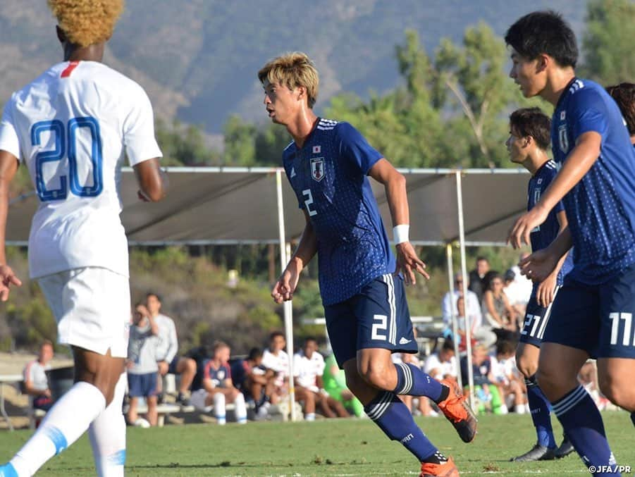 日本サッカー協会さんのインスタグラム写真 - (日本サッカー協会Instagram)「📸Match Photos②　2失点をはね返せずアメリカに敗戦～U-22日本代表 北中米遠征 ・ U-22日本代表は9日(月)、アメリカのカリフォルニア州でU-22アメリカ代表と対戦しました。立ち上がりこそ多くのチャンスを作った日本でしたが、前半終了間際に失点を許すと、後半にもPKから失点を献上。無得点に終わり、0-2で敗戦を喫しました。 ・ GK 1 #小島亨介  DF 13 #大南拓磨 → MF 14 #長沼洋一 DF 15 #岡崎慎 → DF 2 #立田悠悟 DF 22 #瀬古歩夢 MF 4 #菅大輝 → MF 5 #杉岡大暉 MF 7 #松本泰志 → MF 8 #田中碧 MF 19 #遠藤渓太 → MF 10 #安部裕葵 MF 20 #高宇洋 → MF 16 #齊藤未月 MF 21 #橋岡大樹 FW 9 #前田大然 → MF 6 #渡辺皓太 FW 18 #小川航基 → FW 11 #上田綺世 ・ [控え選手] GK 12 #大迫敬介 DF 17 #町田浩樹 ・ #daihyo #jfa #U22日本代表 ・ ―――――――――――――――――― U-22日本代表　今後のスケジュール>> ・ キリンチャレンジカップ2019 📅11/17(日)12:50KO 📍エディオンスタジアム広島 ・ キリンチャレンジカップ2019 📅12/28(土) 📍トランスコスモススタジアム長崎 ・ 👉大会情報はJFA.jpへ ――――――――――――――――――」9月11日 13時29分 - japanfootballassociation