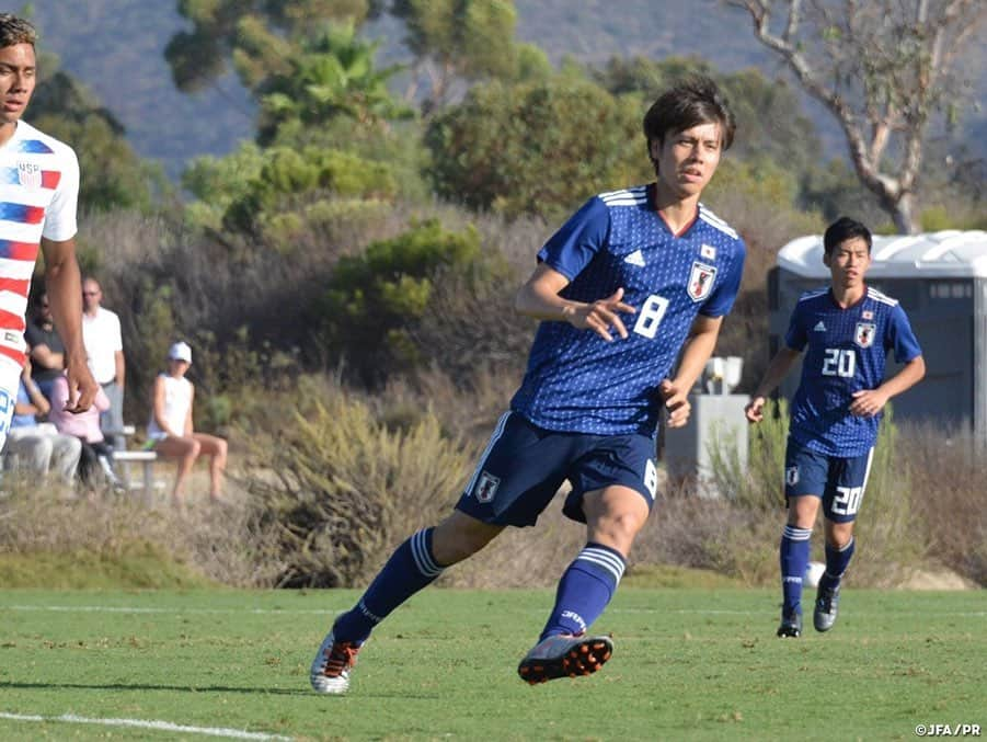 日本サッカー協会さんのインスタグラム写真 - (日本サッカー協会Instagram)「📸Match Photos②　2失点をはね返せずアメリカに敗戦～U-22日本代表 北中米遠征 ・ U-22日本代表は9日(月)、アメリカのカリフォルニア州でU-22アメリカ代表と対戦しました。立ち上がりこそ多くのチャンスを作った日本でしたが、前半終了間際に失点を許すと、後半にもPKから失点を献上。無得点に終わり、0-2で敗戦を喫しました。 ・ GK 1 #小島亨介  DF 13 #大南拓磨 → MF 14 #長沼洋一 DF 15 #岡崎慎 → DF 2 #立田悠悟 DF 22 #瀬古歩夢 MF 4 #菅大輝 → MF 5 #杉岡大暉 MF 7 #松本泰志 → MF 8 #田中碧 MF 19 #遠藤渓太 → MF 10 #安部裕葵 MF 20 #高宇洋 → MF 16 #齊藤未月 MF 21 #橋岡大樹 FW 9 #前田大然 → MF 6 #渡辺皓太 FW 18 #小川航基 → FW 11 #上田綺世 ・ [控え選手] GK 12 #大迫敬介 DF 17 #町田浩樹 ・ #daihyo #jfa #U22日本代表 ・ ―――――――――――――――――― U-22日本代表　今後のスケジュール>> ・ キリンチャレンジカップ2019 📅11/17(日)12:50KO 📍エディオンスタジアム広島 ・ キリンチャレンジカップ2019 📅12/28(土) 📍トランスコスモススタジアム長崎 ・ 👉大会情報はJFA.jpへ ――――――――――――――――――」9月11日 13時29分 - japanfootballassociation