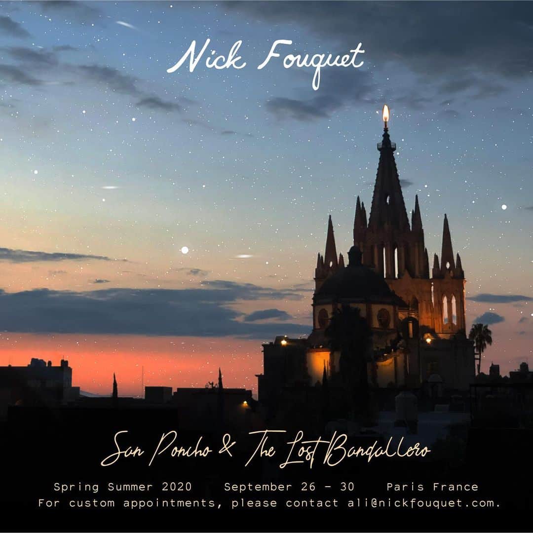 のインスタグラム：「🌵Paris, France 🌵 Sept 26-30 “San Poncho and the lost Bandolero” Email ali@nickfouquet.com for custom appointments」