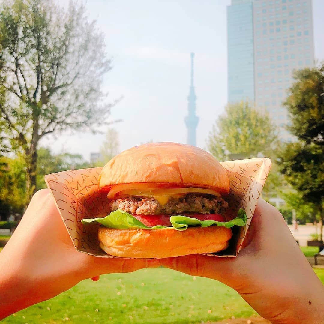 umamiburgerjpnさんのインスタグラム写真 - (umamiburgerjpnInstagram)「こんにちはっ🍔 錦糸町店です！  9月に入って秋物を買いにPARCOへ…なんて方も多いのでは？？✨ ショッピング帰りは1Fフードホールのウマミバーガーをテイクアウトしてお外でちょっと一息❤️なんてのもおすすめです😋  錦糸町PARCOから5分の錦糸公園はスカイツリーも眺めながら緑のなかでのんびりするには穴場スポット👍  テイクアウトをうまく利用して自分のお気に入りの場所でウマミを楽しむのもおすすめですっ😉🎵 #umamiburger  #humburger  #錦糸町 #錦糸町parco  #takeout #すみだフードホール #takeoutburger  #lunch」9月11日 18時24分 - umamiburgerjpn