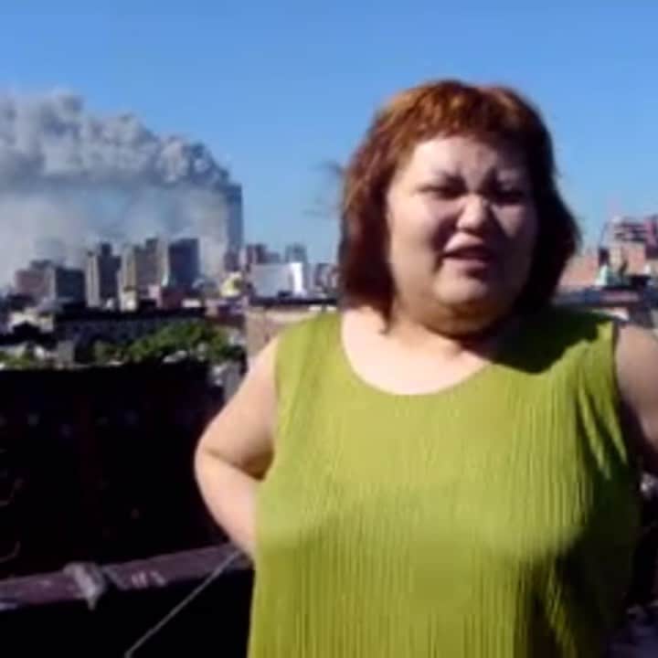 ジュン中山のインスタグラム：「#september11.2001 #9.11 #ptsdsurvivor 📸by me It happened when I just moved to nyc. I thought it’s 🎥 filming , couldn’t believe it’s terrorism happening in front of me..... I was staying my friend apt on 14th st between A&B . I was 130kg huge Japanese girl that time. After this happened I was extremely stressed 😥 out about hard life in NYC then I was suffering from ptsd & diabetes for long time, lost so much weight. #nyc  #hardtime #survivor #verydifficulttime #rip #R.i.p. #peace #love」