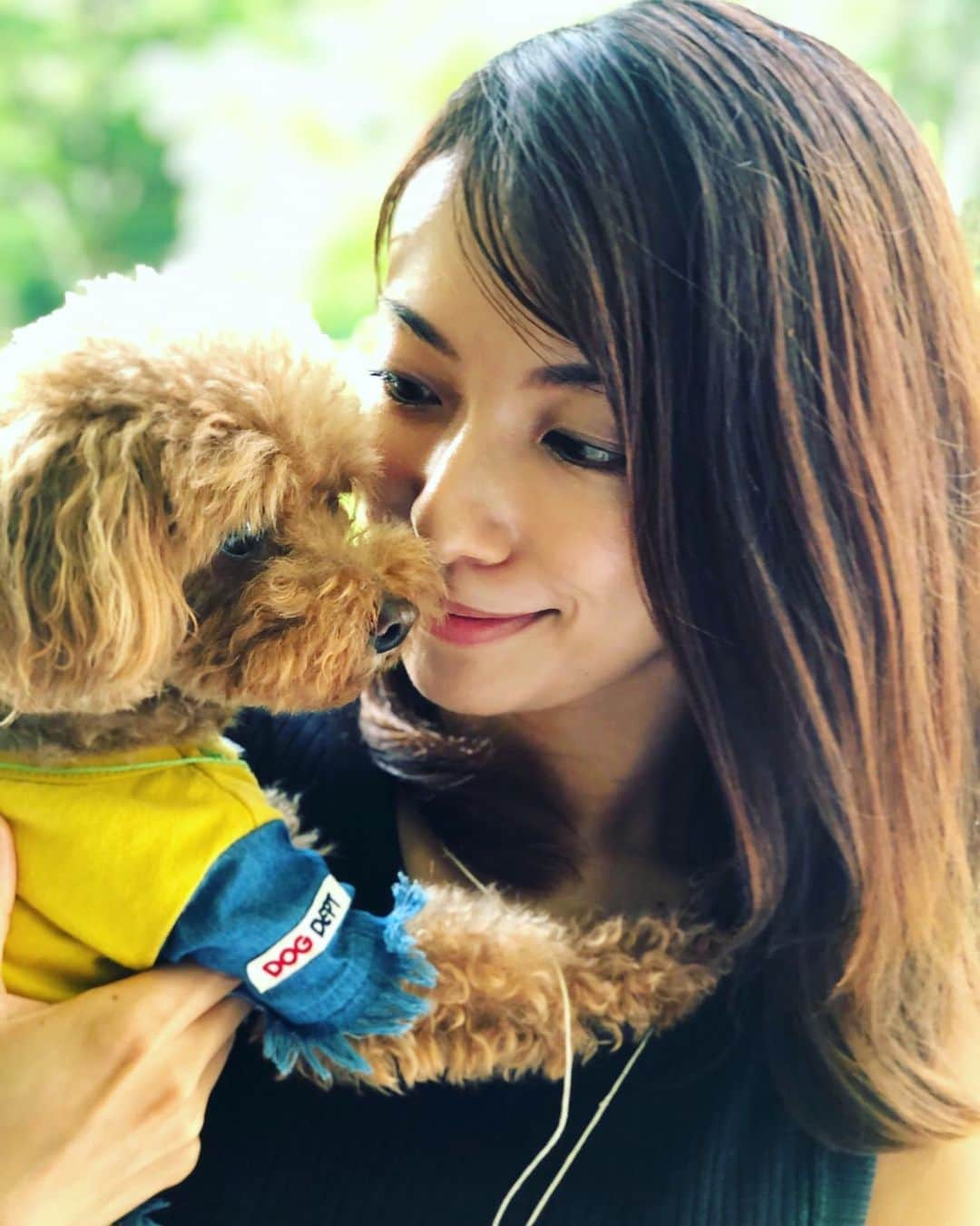 内山理名さんのインスタグラム写真 - (内山理名Instagram)「Love..💛💙 ・ たのしい時間は 早い。一瞬一瞬を大切に。 ・ #mylovelydog #tink #love」9月11日 21時16分 - rinauchiyama_official