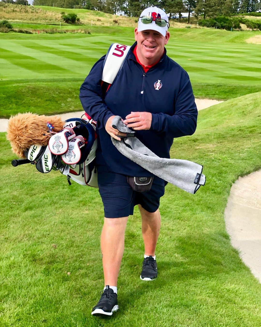 モーガン・プレッセルさんのインスタグラム写真 - (モーガン・プレッセルInstagram)「Rock!! This is our 5th Solheim Cup together! Love getting to share this special week with him 🇺🇸」9月12日 1時11分 - mpressel