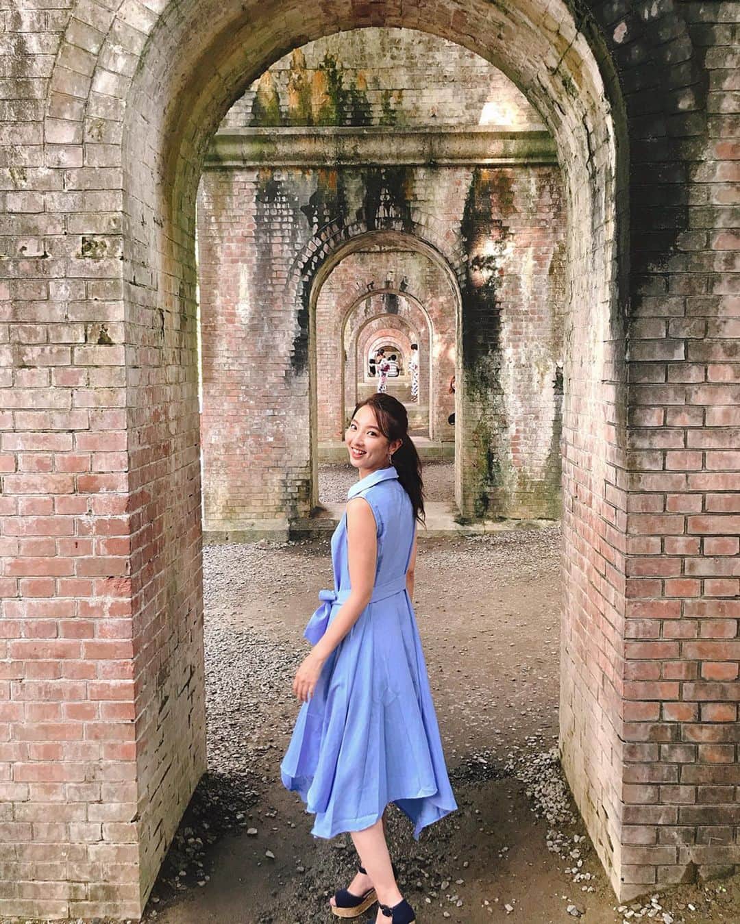 北川莉子のインスタグラム：「👩📸 . . #南禅寺#南禅寺水路閣  #ポートレート #夏の終わり 🎐」