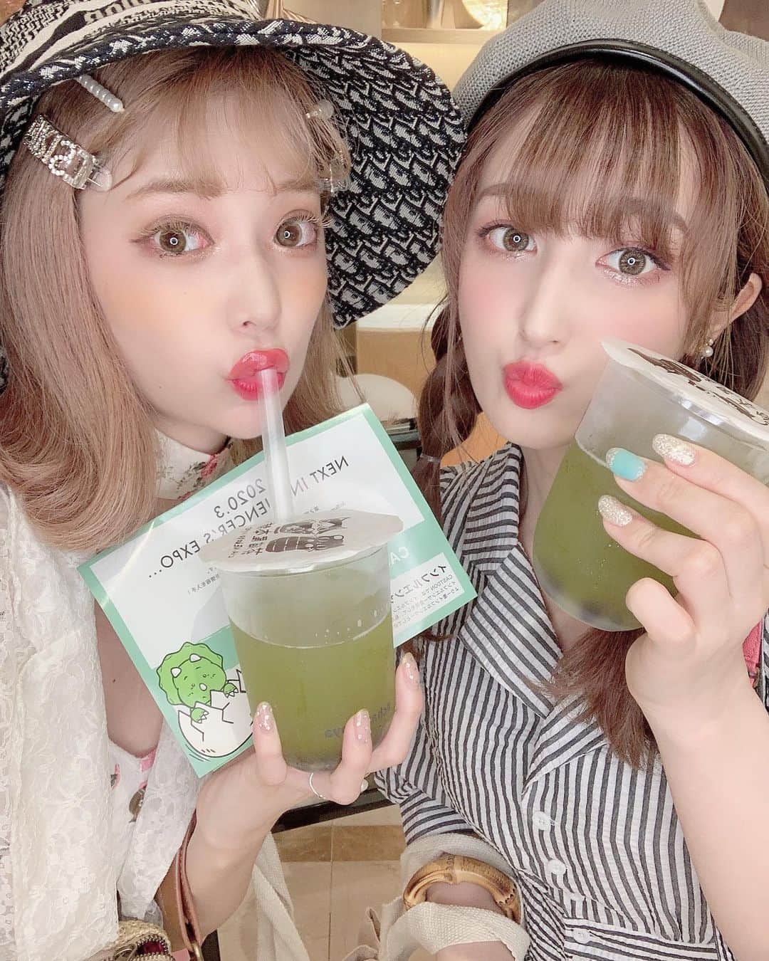 のインスタグラム：「♡ 2回目とは思えないほどの安定感❤︎ にきちゃんらぶ🥰 この緑茶タピオカがおいしすぎてまたのみたい🍵 ： #タピオカ#タピ活」