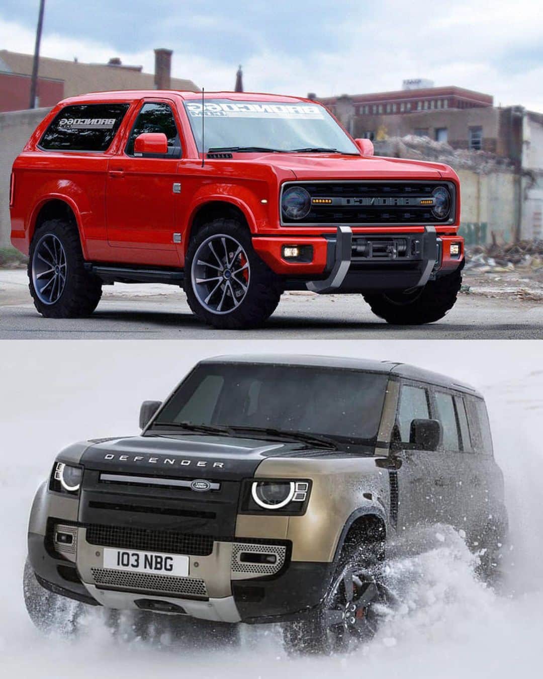 Truck Hubさんのインスタグラム写真 - (Truck HubInstagram)「A new Land Rover Defender has been announced to try and compete with the same segment the ford bronco will be going into. Which one would you buy?」9月12日 9時15分 - truck_hub