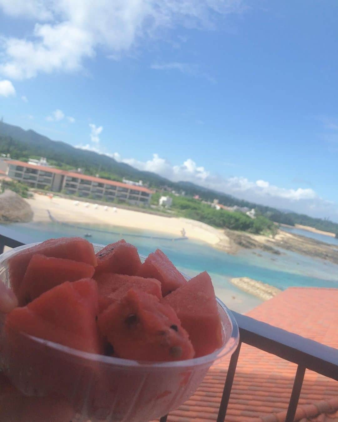 彩希エリナさんのインスタグラム写真 - (彩希エリナInstagram)「33歳初飯は大好きなスイカ🍉🍉🍉 #watermelon #ilovewatermelon #summerday #balcony #bikinigirls #bikini #pinkpinkpink #fruits #fruitslover  #スイカ #大好き #果物好き #アイラブフルーツ #33歳初飯 #バルコニーで #むしゃむしゃ #ビキニスタイル #ビキニ #ピンクビキニ #三角ビキニ #水着 #晴天 #オーシャンビュー #フルーツ星人 #🍉」9月12日 20時56分 - erina_saiki