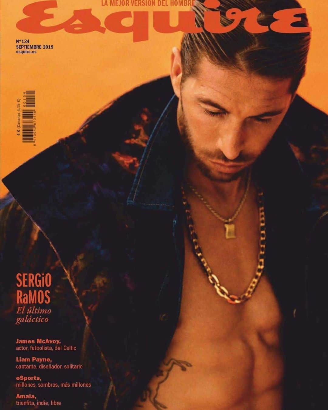 のインスタグラム：「Kick it like Ramos. Spanish footballer @sergioramos in a #Dsquared2 FW19 look on the September cover of @esquirees #D2Editorials」
