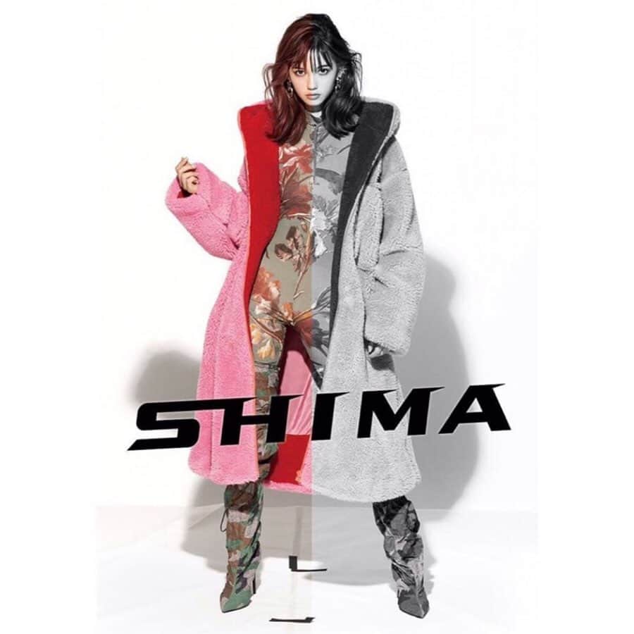 管沼詩乃のインスタグラム：「New work with @shima_official_account  SHIMA 2019 A/W NEW HAIR💗」