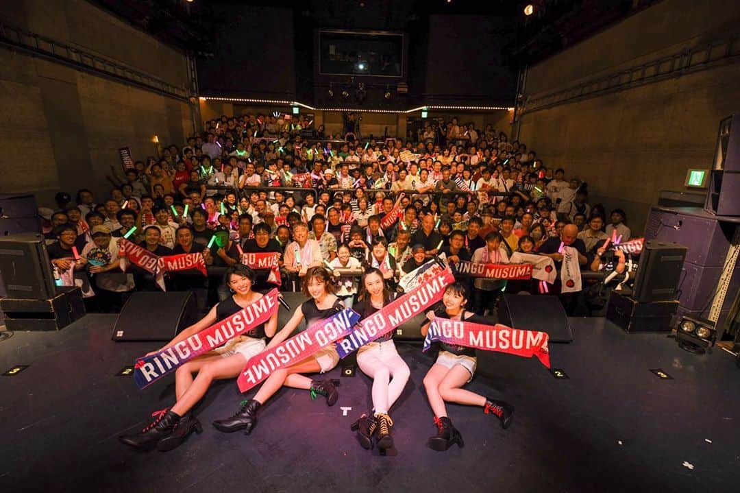 りんご娘さんのインスタグラム写真 - (りんご娘Instagram)「‪初めての渋谷WWW。平日の開催。不安でいっぱいだった新しい挑戦が、皆さんのおかげで最高のライブになりました。‬ ‪本当に、本当にありがとうございました!! 19年分の愛と感謝を込めて。‬ ‪2019.09.12 RINGOMUSUME‬ #RINGOMUSUME #りんご娘  #渋谷www  #19thanniversary  #とき #王林 #ジョナゴールド #彩香」9月12日 22時29分 - _ringo.musume.com_