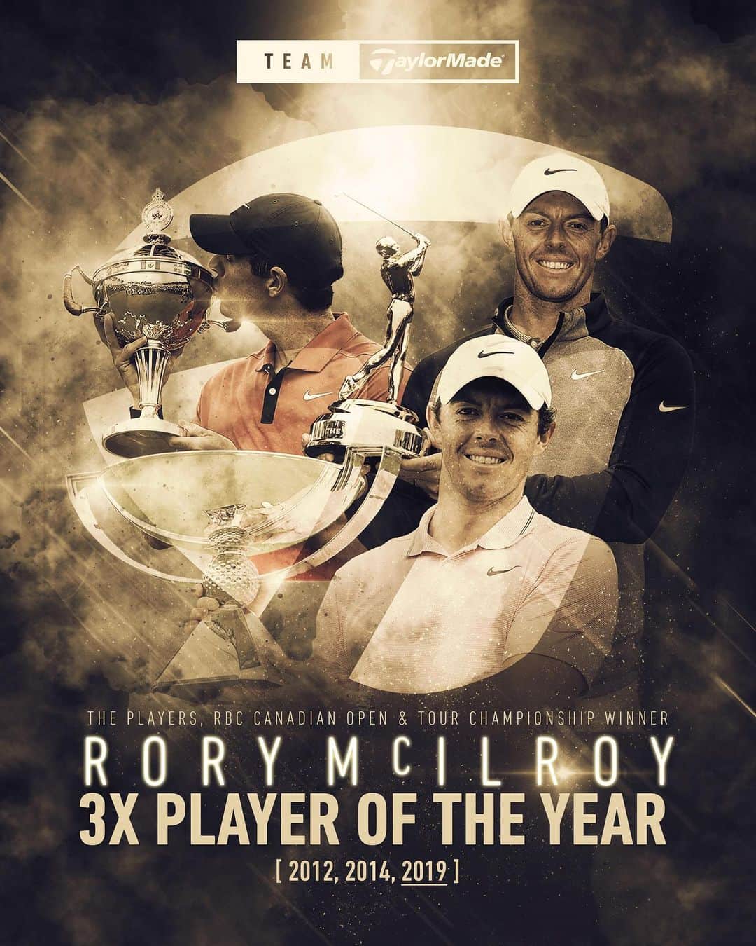 テーラーメイド ゴルフさんのインスタグラム写真 - (テーラーメイド ゴルフInstagram)「Another one. Add PGA Tour Player of the Year to Rory’s trophy haul in 2019. #TeamTaylorMade」9月12日 22時54分 - taylormadegolf