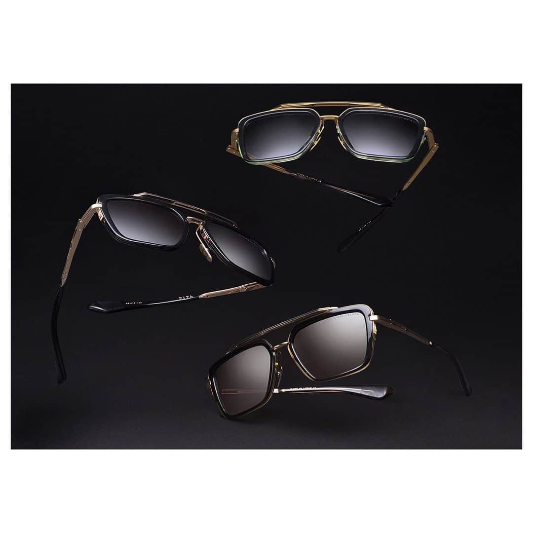 ディタのインスタグラム：「The #DITA Mach-Seven’s exquisitely sculpted metal frame abounds in subtle details, including an elegant yet durable wishbone temple with a custom-forged integrated hinge - seen here in all three available colors #DITAeyewear #DITAsunglasses」