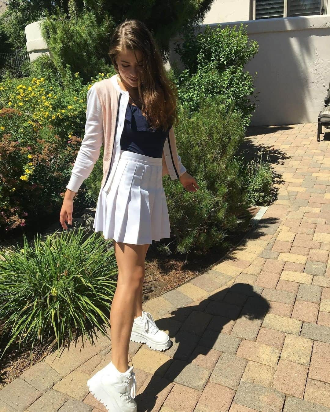 American Apparelさんのインスタグラム写真 - (American ApparelInstagram)「The Gabardine Tennis Skirt, an essential for on and off the court. As worn by @ashcake13.」9月13日 3時01分 - americanapparel