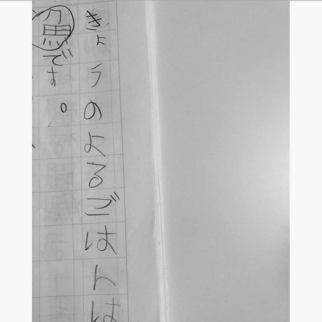 梨花 さんのインスタグラム写真 - (梨花 Instagram)「☺️🐟🙏‼︎ .  週2回の母ちゃんとの 日本語勉強🇯🇵 彼の日本語は話す事も読み書きも 親と数少ない日本語を話せる お友達からだけ🤝だけど 最近は母ちゃんの方が 訓読み教えるの辛くなってきたけれど🥺 何歳まで2人でこなせるかわからないけど🥺 けれどけれどだけど 今日は朝 昼 夜 書こうか🤝💞🤝 #2枚目の所々の間違いはご愛嬌で笑」9月13日 8時23分 - rinchan521